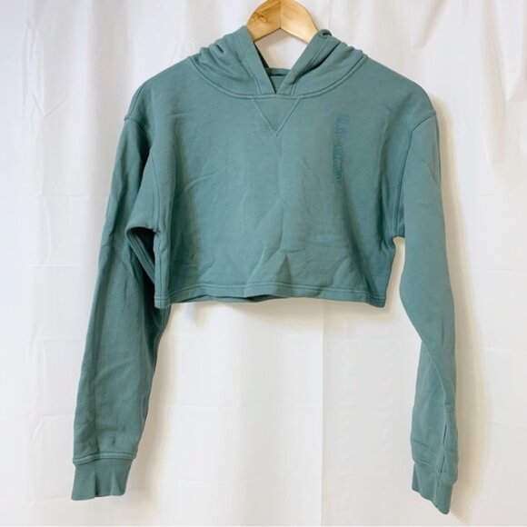 lululemon athletica Tops - Lululemon Team Canada All Yours Cropped Hoodie Tidewater Teal Size 4